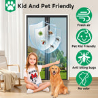 HOFUDON Upgraded Magnetic Screen Door, Heavy Duty Fiberglass Mesh, Quick Close Full Strip Magnets, Door Screen Magnetic Closure for Single Door Size 36 x 80 Inch, Screen Door Size 39 x 82 Inch Black