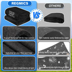 REGMICS 12ft Round Above Ground Pool Pad, 300G/M² (9oz/yz²) Heavy Duty Pool Mats for Floor, Seamless Puncture Resistant Under Pool Mat, Professional Ground Protector for Gravel & Concrete, Black