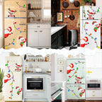 44PCS Christmas Car Refrigerator Decorations - Reflective Bulb Light Santa Reindeer Tree Snowman Magnet Accessories Set Xmas Holiday Cute Decor