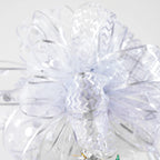 MEEDEE Silver Ribbon for Christmas Tree Silver Wired Ribbon 2.5 Inch 6 Rolls 36 Yards Silver Tree Ribbon Garland Christmas Ribbon Set Ribbon for Christmas Tree Decoration Topper Bow Making