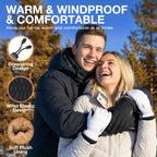 Winter Waterproof Warm Gloves Women Men with Touchscreen Fingers, Ski Snow Windproof for Cold Weather Thermal, for Running Hiking Driving Cycling Outdoor Sports Daily Work
