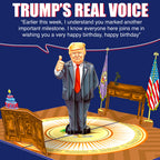 Donald Trump Birthday Card | Pop Up Card with 3D Trumps Real Voice in Oval Office Says Happy Birthday Cards for Men | Light Up, Make Birthdays Great Again Interactive Card for Dad, Husband, Women