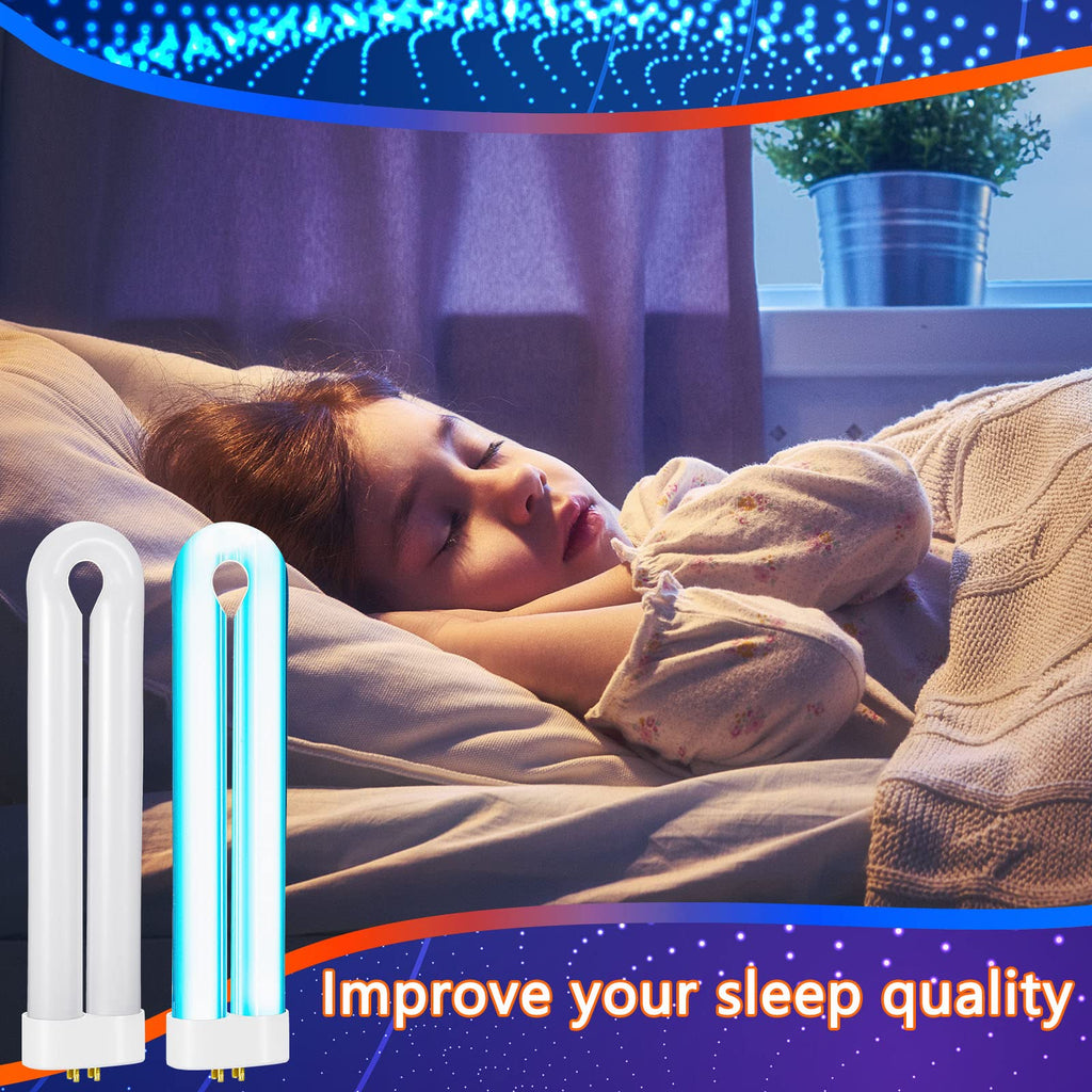 Kittmip Bug Zapper Replacement Bulb 15 W U Shaped Twin Tube Bulb Indoor Outdoor Bug Zapper Light Bulbs with 4 Pin Base (White, 4)