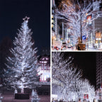 2Pack Total 180FT 500LED Cool White Solar Christmas Lights, Solar String Lights Outdoor, Auto On/Off Green Wire With 8 Modes Solar Christams Lights Outdoor Waterproof For Christmas Tree (Cool White)