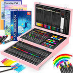 iBayam Christmas| Birthday Gifts for Kids Teen Girls Trendy Stuff 6-16 Year Old, 150-Pack Art Set Kits with 2 Sketch Pads, Coloring Book, Stocking Stuffers for Teens Girls, Cute Cool Fun Crafts Gifts