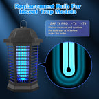 Kittmip BF35 Bug Zapper Replacement Bulbs FUL 15W-BL with Square 4-Pin Base, Compatible for Flowtron BK-15D, Stinger FP15, TZ15, BB-15WHT, 15W U Shape Insect Attracting Lamp for T6 T8 T9(3)