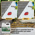 34oz Strong Concentrate Mulch Glue, Gravel Binder Mulch Glue, Non-Toxic Mulch Glue, Mulch Landscape Lock Adhesive Pea Gravel Stabilizer, Mulch Rock Glue for Landscaping Pea Gravel & Bark