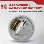 Kidde Smoke Detector, Hardwired with AA Battery Backup, Interconnectable, LED Warning Lights, 85 dB Alarm, 5-inches, 20SAR, 1 Pack