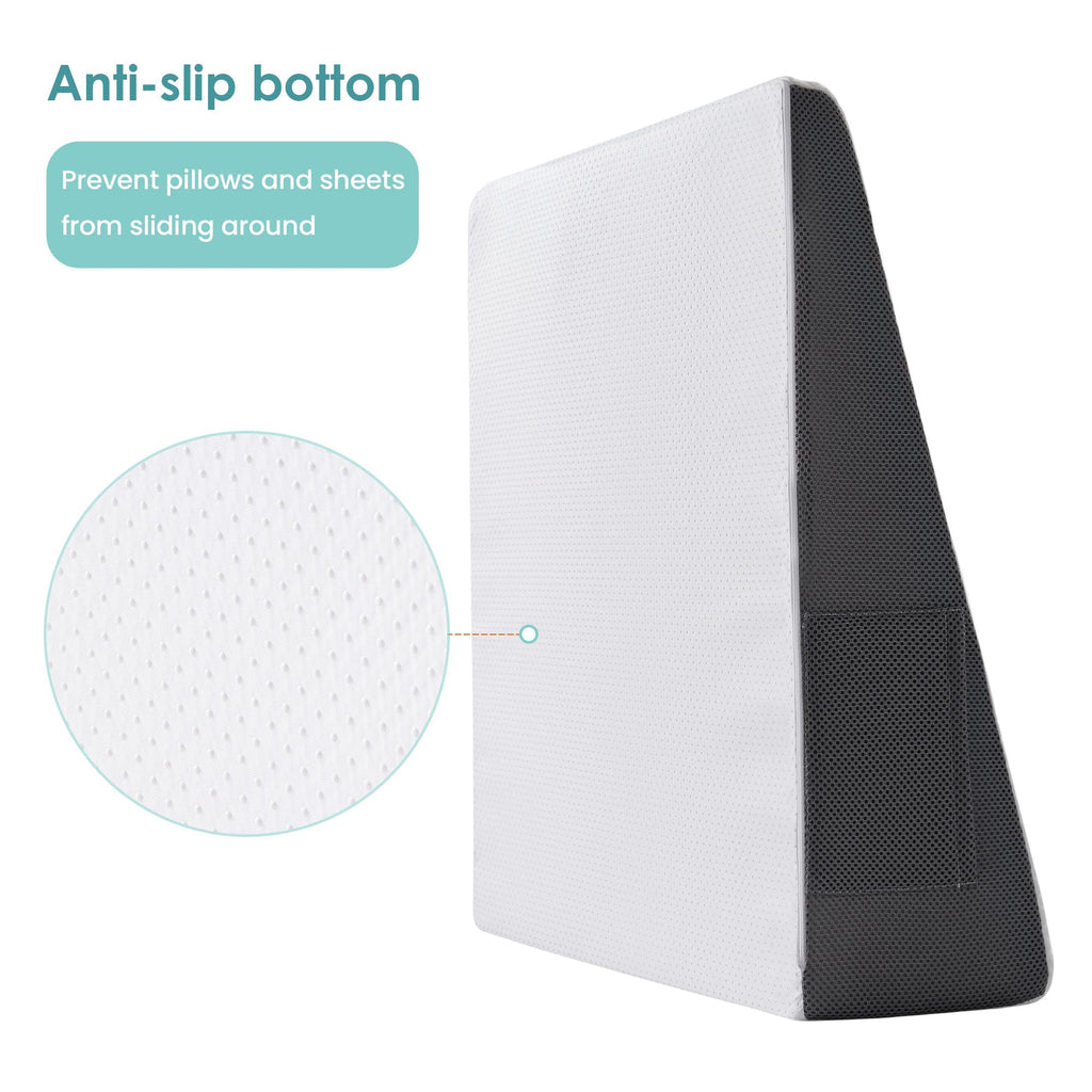 Wedge Pillow Cover Fitted 7.5" Bed Wedge 24" W x 24" L x 7.5" H, Soft Machine Washable Wedge Pillow Case, Only One Cover
