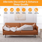 Ruqmuis Leg Elevation Pillow for After Surgery, 8inch Foam Leg Elevating Pillow for Swelling and Blood Circulation, Leg Wedge Pillow for Sleeping, Knee Pillow for Knee Hip Ankle Pain Relief, Grey