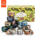 16 Scented Candles Gift,Natural Soy Wax Aromatherapy Candles,Small Portable Tin Candles Set for Mom,Women,Teachers, Colleagues and Friends,2.5 OZ