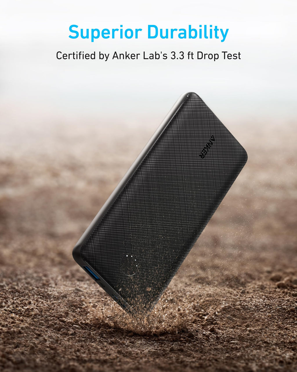 Anker Power Bank (PowerCore 10K), Compact Travel-Ready 10,000mAh Battery Pack with PowerIQ Charging Technology, 5V/3A High-Speed Charging, USB-C (In and Out) for iPhone, iPad, Samsung, Pixel, and More