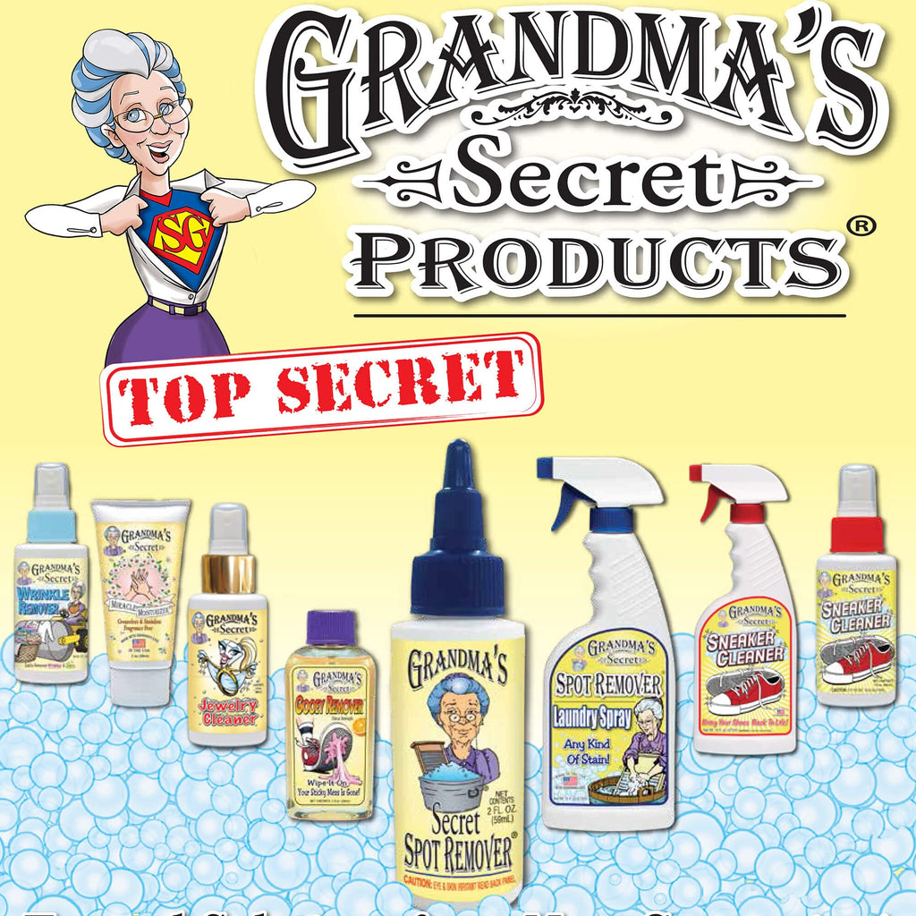 Grandma's Secret Spot Remover - Chlorine, Bleach, and Toxin-Free Stain Remover - Stain Remover for Clothes - Fabric Stain Remover Removes Oil, Paint, Blood and Pet Stains -3 Pack of 2 Ounce