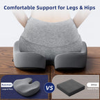 Ruizman Seat Cushions for Office Chairs - Large Office Chair Cushion for Butt - Memory Foam Seat Cushion for Tailbone Pain Relief | 18.1x16.5 Inches (Dark Grey)