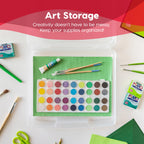 IRIS USA Board Game Storage Craft Organizer Box with Snap-Tight Latch Lid, 6-Pack Portable Plastic Case Bin for Puzzles, Magazines, Hobbies, Art Supplies, Fits 8.5" x 11" & A4 Papers, Thick, Clear