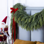 6 Ft Christmas Cedar Garland, Realistic Faux Pine Garlands, Green Artificial Greenery Garland for Winter Home, Mantle, Fireplace, Indoor, Outdoor Christmas Decorations (1Pcs)