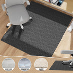 KMAT Office Chair Mat, 45x53in Heavy Duty Hardwood/Tile Floor Protector, Floor Mat Computer Desk Mat for Rolling Chairs, Work, Study, Office, Black