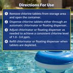 In The Swim 3 Inch Stabilized Chlorine Tablets for Sanitizing Swimming Pools - Individually Wrapped, Slow Dissolving - 90% Available Chlorine - Tri-Chlor - 50 Pounds