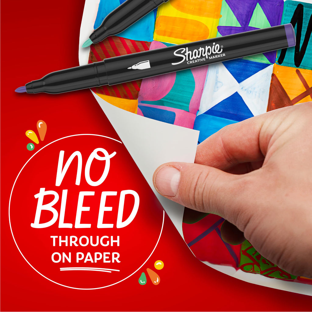 Sharpie Creative Markers Variety Pack, Water-Based Acrylic Paint Markers, Fine Tip, Assorted, 24 Count