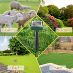 outtkitywi 8 Pc Mole Repellent Solar Powered Sonic Mole Deterrent Spikes, Snake Gopher Vole Repellent for Lawn Garden & Yard Gopher Deterrent, Groundhog Repeller