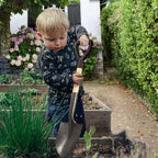 Shovel for Digging 28 In Small Round Shovel with D Handle Kids Metal Beach Shovel，Camp Shovel ，Garden Shovel ,Gardening Tools Wooden Handel, Yellow Wood, 28In