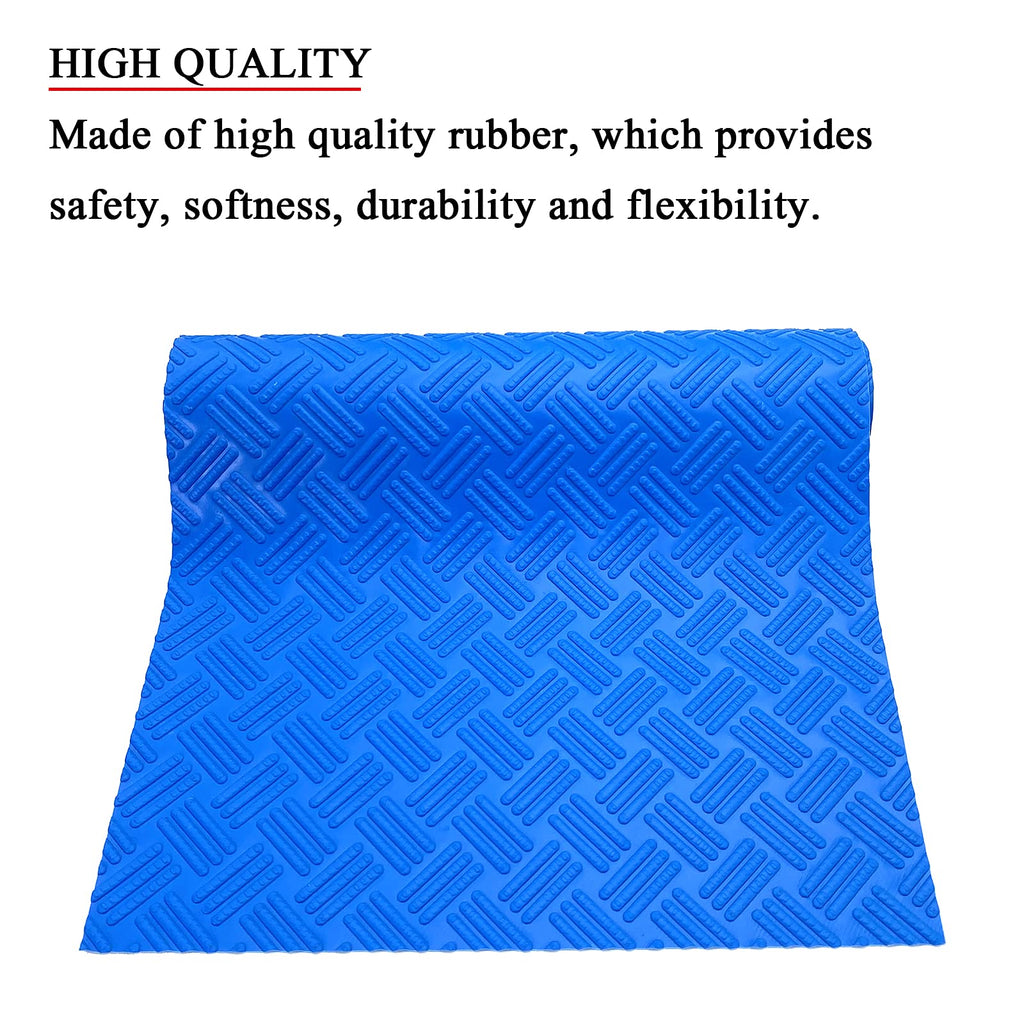 SKARUMMER Swimming Pool Ladder Mat - Protective Pool Ladder Pad Step Mat with Non-Slip Texture, Blue Medium Pool Step Mat, Pool Liner Protection Mat 36 inch X 17 inch