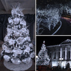 2Pack Total 180FT 500LED Cool White Solar Christmas Lights, Solar String Lights Outdoor, Auto On/Off Green Wire With 8 Modes Solar Christams Lights Outdoor Waterproof For Christmas Tree (Cool White)