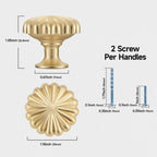 FAPUAL 10 Pack Gold Cabinet Knobs for Kitchen Cabinets and Dresser Drawers，Zinc Alloy Brushed Brass Hardware Handles Pulls，Vintage Cupboard Drawer Knob