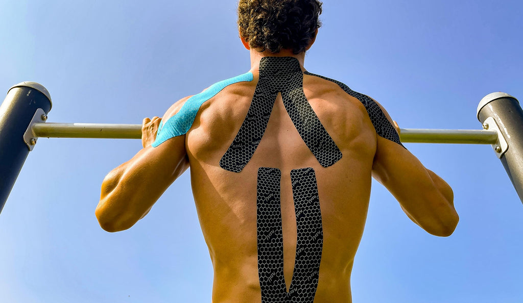 FlexU Kinesiology Tape Bulk Roll: Continuous 115 Feet; Hypoallergenic, Latex-Free; Optimal Support & Pain Relief for Muscles, Joints, Knees, Shoulders, & Back; Long-Lasting Performance. (BLACK)