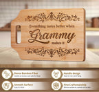 AceThrills Grammy Gift ideas - Engraved Bamboo Cutting Board 12.3"L x 8.7"W x 0.4"Th - Grammy Mothers Day Gifts for Grammy, Grammy Christmas Gifts Orament