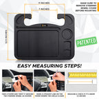 EcoNour 4 in 1 Car Steering Wheel Tray - 2026 Upgraded Tray with Dual Sauce Dip Holder and Tablet Holder | Spacious Steering Wheel Desk for Food and Laptop | Car Accessories (Large)
