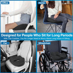 Memory Foam Seat Cushion,Office Chair Cushion,Car Seat Cushion,Tailbone Pain Relief Cushion,Sedentary & Coccyx & Back Pain Relief,Sciatica Support,Non-Slip Cushions,Portable & Washable (Black)