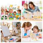 ESRICH 24 Pack 11.8" Wood Easels,Tabletop Easel for Painting,Painting Party, Displaying Canvases, Kids Student Table School Desktop, Portable Canvas Photo Picture Sign Holder