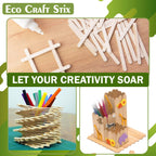6" Jumbo Wood Craft Sticks - Pack of 1,000