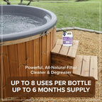 Hot Tub Filter Cleaner - 6 Month Supply - 4 to 8 Uses - 32 oz Spa Filter Cartridge Cleaner - Hot Tub & Pool Filter Cleaner Soaking Solution - No Residue or Foam - Restores Filter - Safe & Non-Toxic