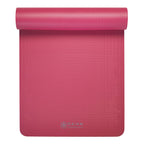 Gaiam Essentials Thick Yoga Mat Fitness & Exercise Mat with Easy-Cinch Carrier Strap, Pink, 72"L X 24"W X 2/5 Inch Thick