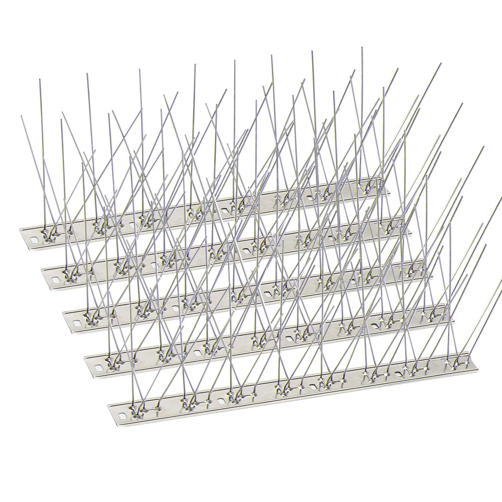 KKY 24 Pack Bird Spikes –13 inch Anti-Bird Nails Bird Repellent Metal Bird Deterant Spinners of Stainless Steel Bird Spikes for Pigeon and Other Small Birds 25.9 Ft…