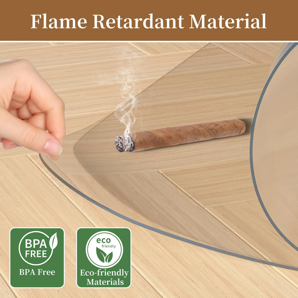 MESHDO Office Chair Mat for Hardwood Floor, 30" X 48" Desk Chair Mat for Hard Floors, PVC Clear Floor Protector for Home and Office Floor Mat - Can't be Used on Carpet