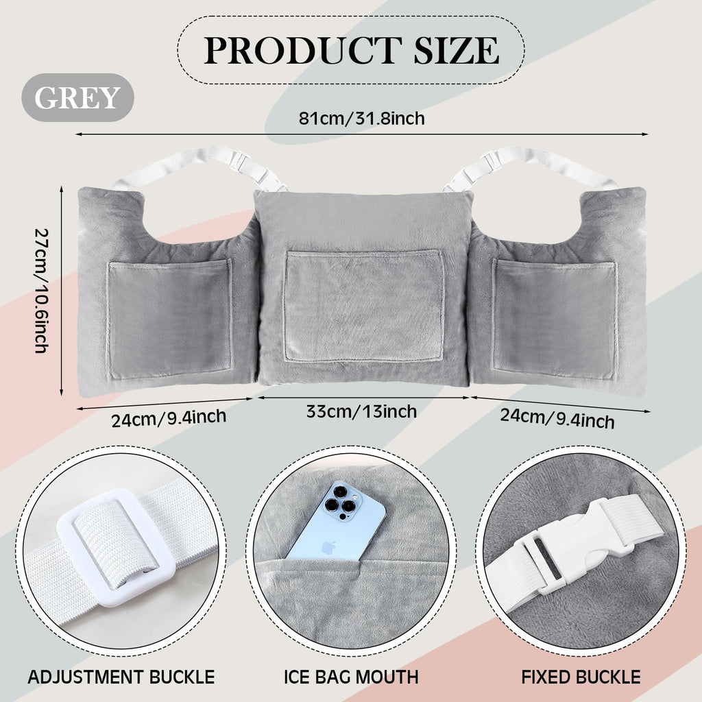 Suzile Mastectomy Pillow Post Surgery, Breast Pillow for After Breast Cancer Mastectomy Necessities, Surgery Recovery Gifts for Women(Gray)