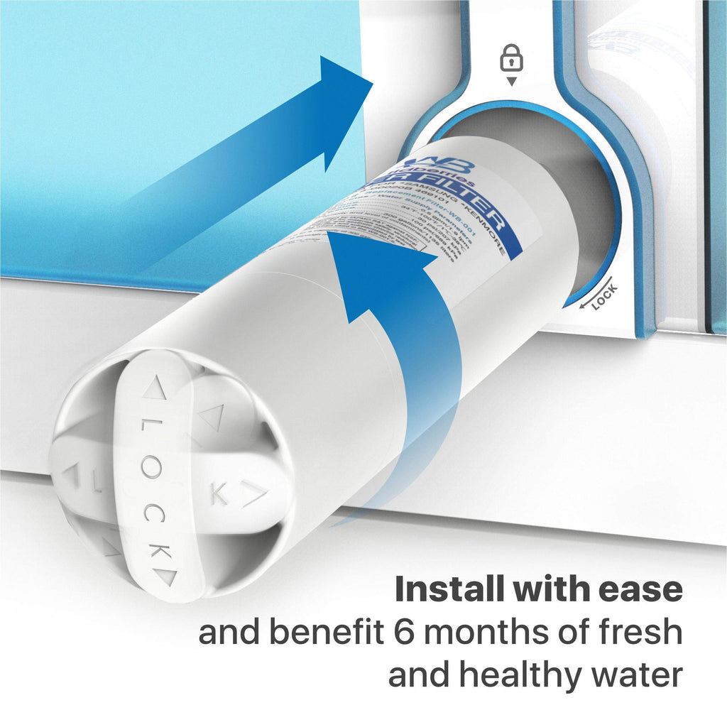 RS25J50 Replacement for Samsung Fridge Water Filter Compatible with Samsung RS25J50, DA29-00019A, DA-97-08006A-B, RH22H9010SR, HAF-CIN/EXP, Kenmore 46-9101, HAF-CIN/EXP, Pack of 3