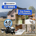ECO-WORTHY 33-Series Industrial Water Pressure Pump 110V AC 4.0GPM 50PSI RV Fresh Water Diaphragm Pump include Garden Hose Adapters for Irrigation Marine Boat Sprinkler Faucet