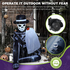 Funflatable 8.5 FT Giant Halloween Inflatables Cuddling Skeleton Couple Lovers Outdoor Decorations, Halloween Blow Up Yard Decorations with Built-in LED Lights for Yard Lawn Garden Decor