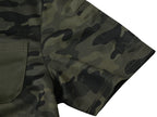 Men's Polo Shirts Short Sleeve Quick Dry Outdoor Golf Sports Shirts with Pocket Regular Polo T-Shirt Camo Army Green XL
