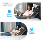 Gleur Wedge Pillow Set For After Surgery- Memory Foam Orthopedic Bed Wedge Pillow Post Surgery Adjustable Incline for All Sleeping, Sitting Positions, Acid reflux Includes a Desk Pillow Patent Pending