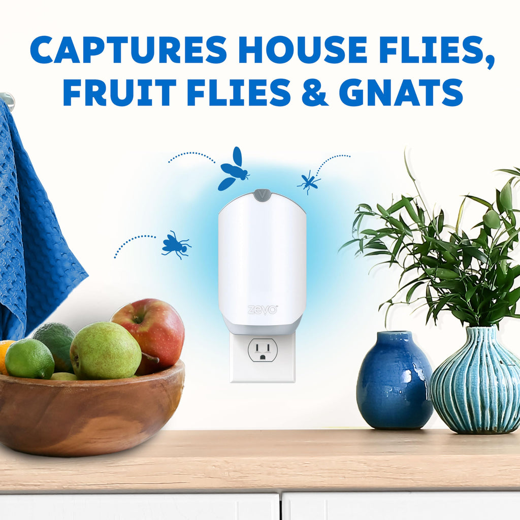 Zevo Flying Insect Trap Refill Cartridges, Fly Trap, Fruit Fly Trap (6 Refill Cartridges)