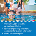 In The Swim 3 Inch Stabilized Chlorine Tablets for Sanitizing Swimming Pools - Individually Wrapped, Slow Dissolving - 90% Available Chlorine - Tri-Chlor - 10 Pounds