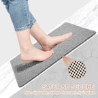 Joyhalo Shower Mats for Showers Anti Slip for Elderly, 24'' x 24'' Non Slip Bath Mat for Inside Shower, Bath Tub Mats for Bathroom Non Slip for Shower, PVC Loofah Bathroom Mats, Grey