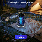 Bug Zapper Outdoor & Indoor,Cordless Portable Mosquito Zapper with Rechargeable 4800mAh Battery & Auto On/Off,Mosquito Repellent Outdoor Patio,Electric Fly Trap for Camping,Kitchen,Backyard,Patio