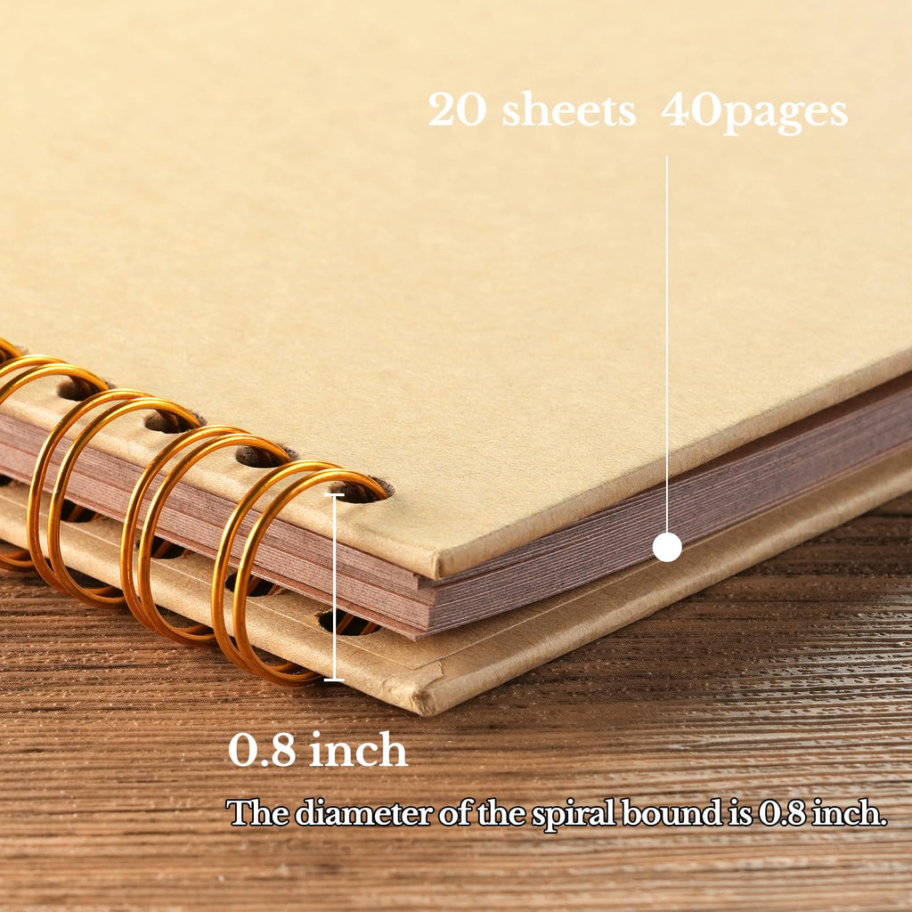 potricher 12 x 12 Inch DIY Scrapbook Album 40 Pages Hardcover Kraft Paper Scrap Book Photo Albums Memory Book for Wedding and Anniversary Family (Yellow, 12 Inch)