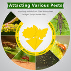 Fruit Fly Traps Indoor Fungus Gnat Trap 48PCS for Plants Yellow Houseplants Outdoor Use Insect Sticky